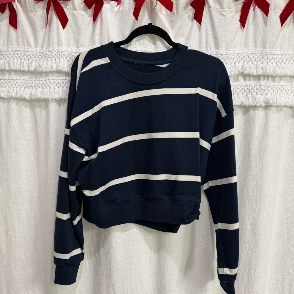 Lululemon Navy Striped Women's Crew
